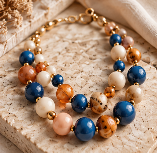 Collar de cuentas de colores
